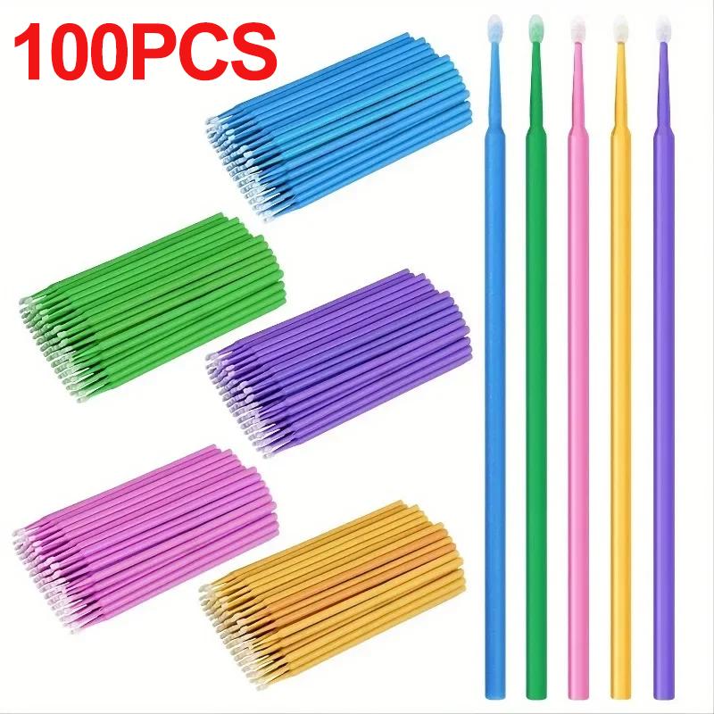 100Pcs Disposable Cotton Swab For Eyelash Adhesive Grafting Precise Application Makeup And Lash Cleaning Beauty Cosmetic Tool