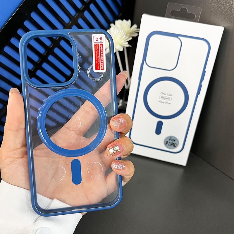 Apple 16 Pro Magnetic Anti-Drop Skin-Feel Acrylic Case for iPhone 15