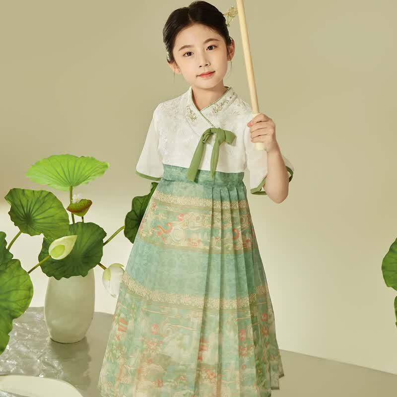 Xiao Hu Pati Girls' Summer Hanfu Dress