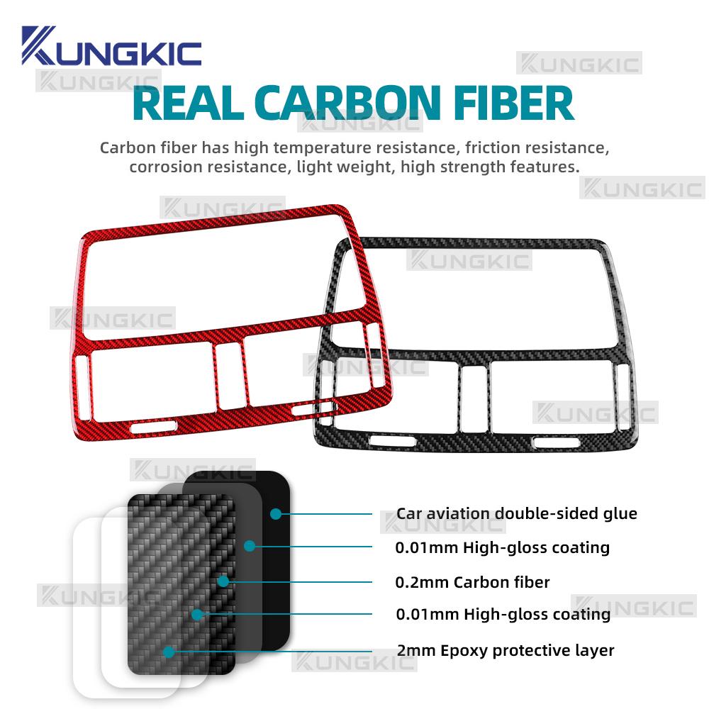 Real Soft Carbon Fiber Middle Dashboard Vent Trim For Skoda Octavia 1z3 1z5 A5 2005 2006 2007 2008 2009 2010 2011 2012 2013