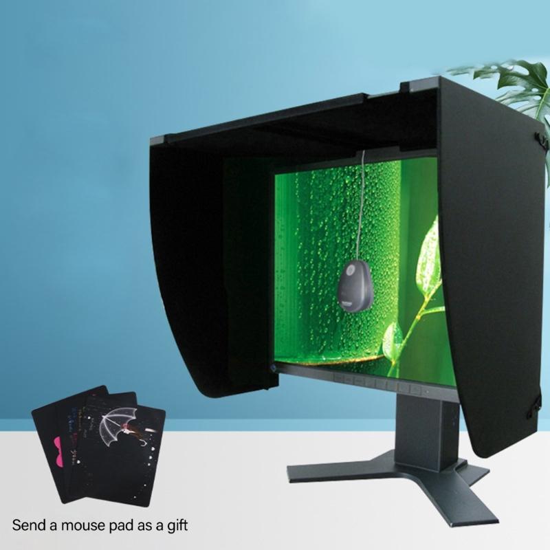 27inch LCD LED Video Monitor Hood Sunshade Sunhood Monitor Frame Computer Monitor Sunshade Desktop Protective Hood