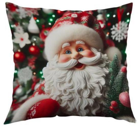 

Рождественская наволочка с принтом Маленькая свежая Полиэстер с принтом Домашняя Декоративная наволочка для дивана Подушка для спальни 45*45cm