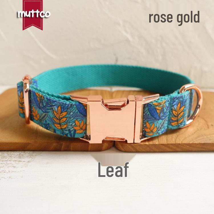 MUTTCO Bite-Resistant Pet Dog Collar with Metal Buckle XS
