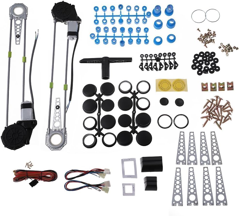 Avan Knight 12V Aftermarket Power Window Kit with Universal Fit for Toyota Light and Caravan 2-Door Wiring, Hijet, Clipper, Sambar, Truck, Every,