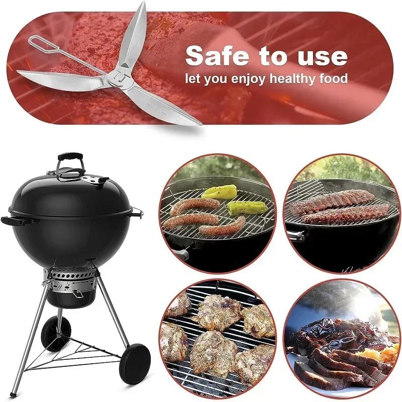 Kit Sistema di Pulizia One-Touch Argento da 18-1/2 Pollici per Griglia Weber per Fondo Griglia per Parti di Ricambio Griglia Weber 7444 lij