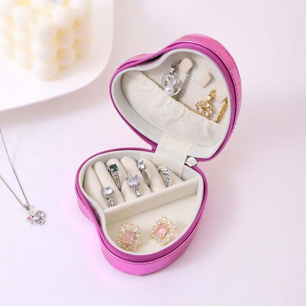 

Anti-Scratch Jewelry Storage Boxes Velvet Bracelet Carrying Case Perfect for Travel & Gifting розовый