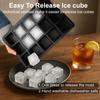 Silicone Ice Cube Tray with Lid Easy Release Ice Mold for Homemade Ice Cubes