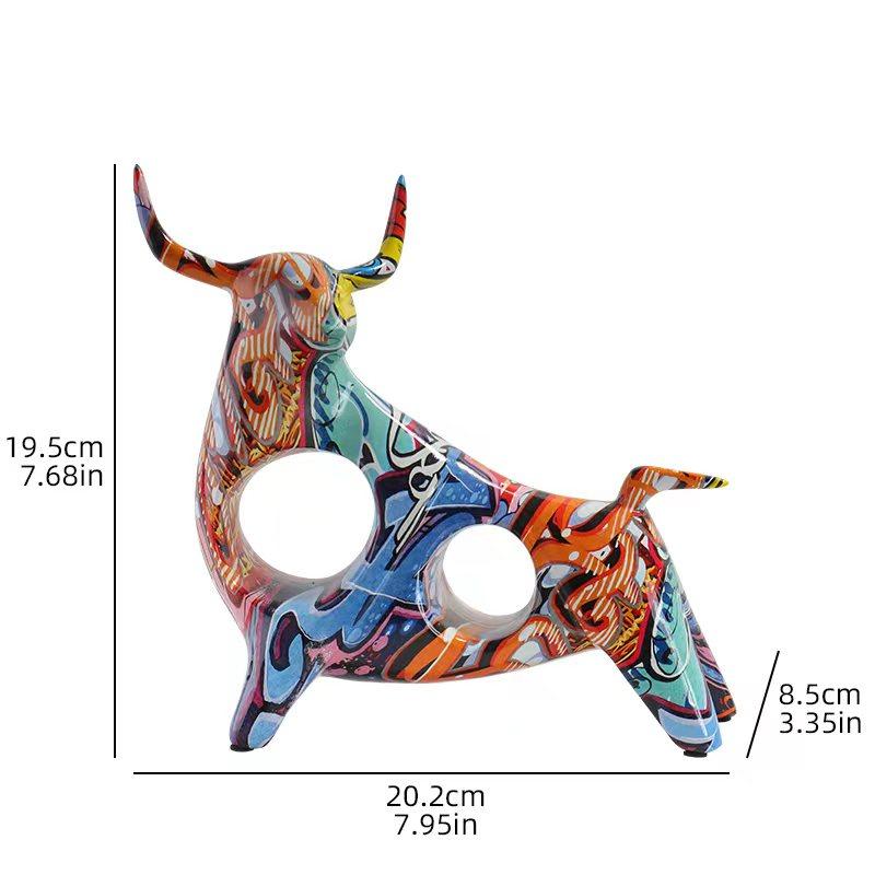 

Водная трансферная печать для скульптуры коровы Креативные полимерные ремесленные украшения для стола в спальне, гостиной и прихожей