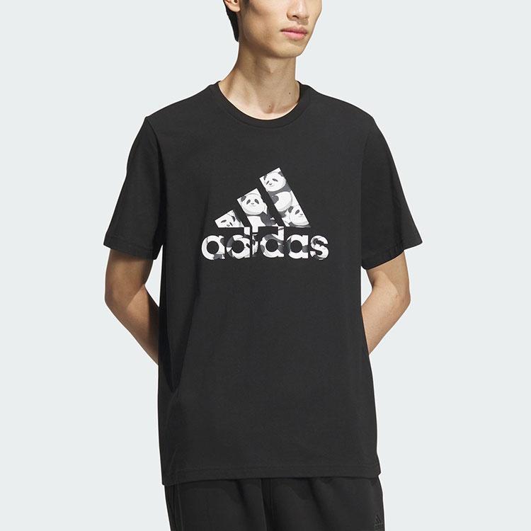 adidas China T-Shirt Asia Sizing 'Black White' Men's JI6834