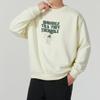 Adidas Logo Pattern Round Neck Pullover Comfortable Warm Running Fitness Long Sleeve Sweatshirt Men sweatshirt Beige JC6814