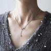 Fenny 18K PVD Plated No Fade Fashion Zirconia Snake Bone Blade Chain Adjustment Y Necklace for Women Stainless Steel