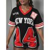 Womens V-Neck Short Sleeve T-Shirt With 3D Digital Print Loose Fit Casual Chic Top 2025