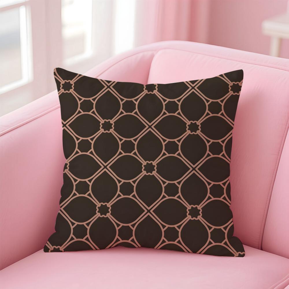 Chinese-Style Copper Coin With Circular Patterns Cushion Cover Linen Cushion Cover Soft Decorative Case For Sofa Home Decor