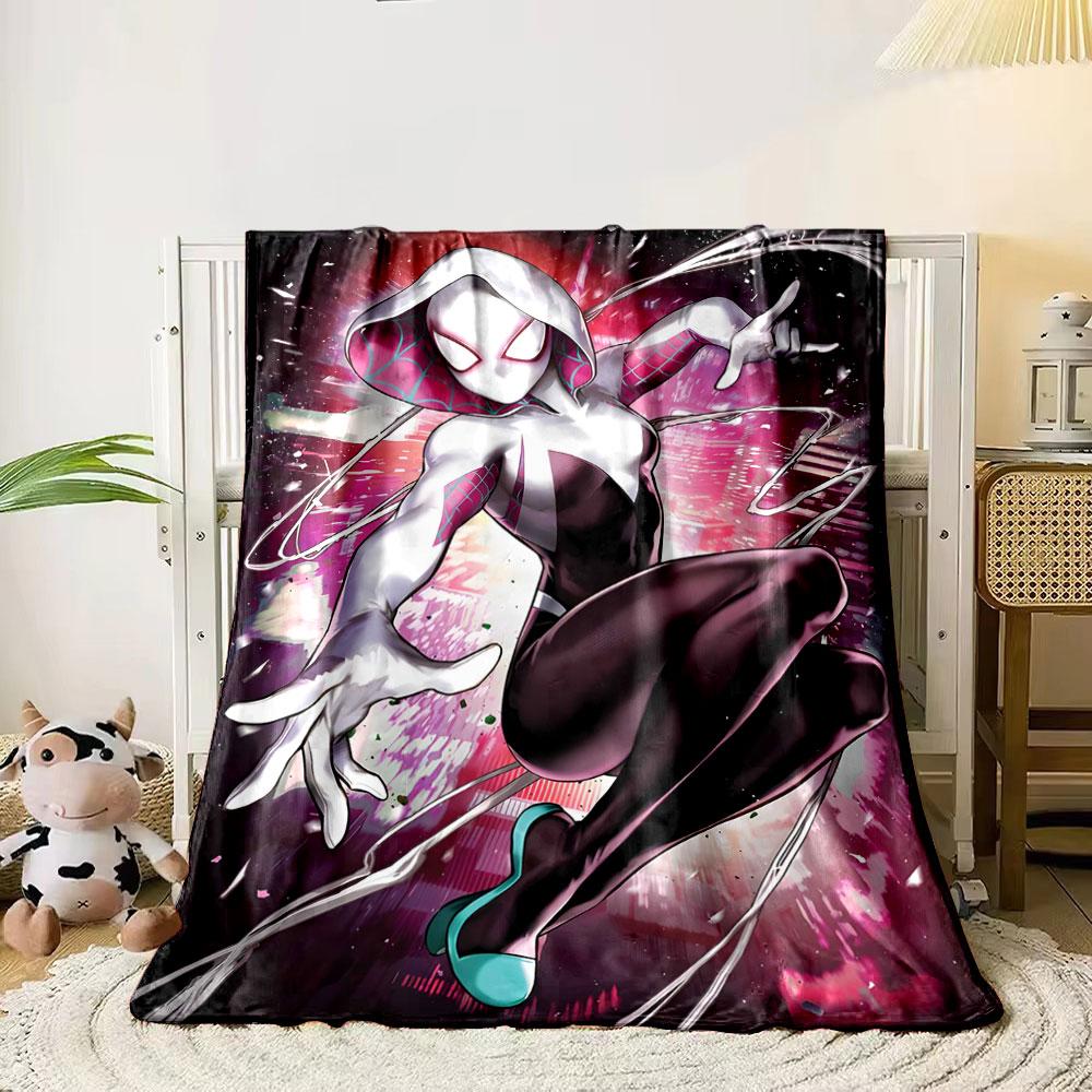 

Spider-themed costume with pink web accents and dynamic pose. for all seasons blanket lunch break throw gift 80cm x 120cm