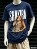 Camiseta Oversize Estampada Shakira Algodón Premium Amigable con la Piel Cuello Redondo Manga Corta Top Oversize Unisex Alta Calidad Clásico