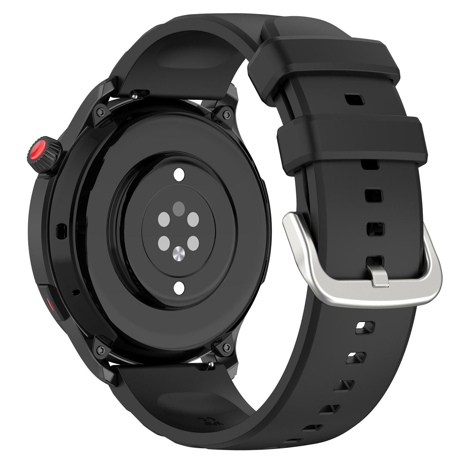 

For Huami Amazftit GTR 4 Watch Strap 22mm Silicone Watch Bands Replacement Black