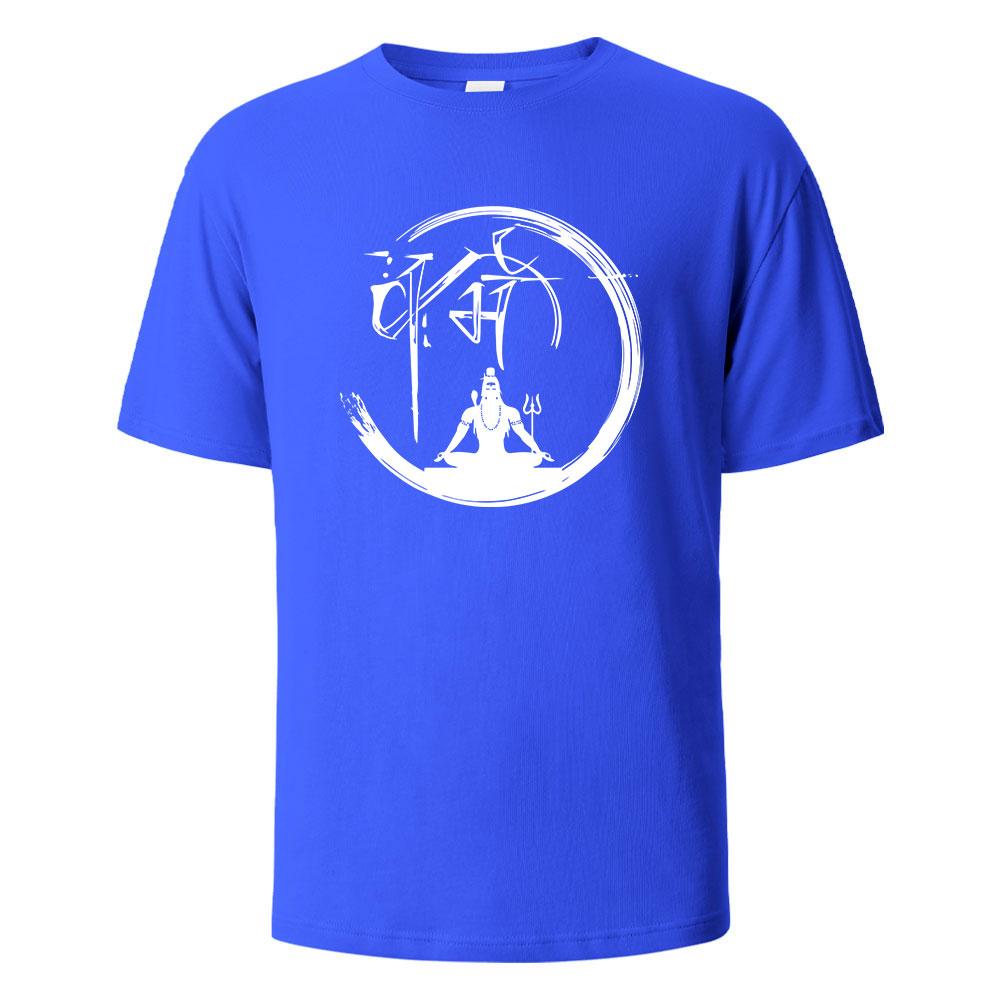 Men's Chinese Ink PaintingT-Shirt Streetwear 100% Cotton Tops For Men Women Summer Breathable ShortSleeved O-neck Basic Tees