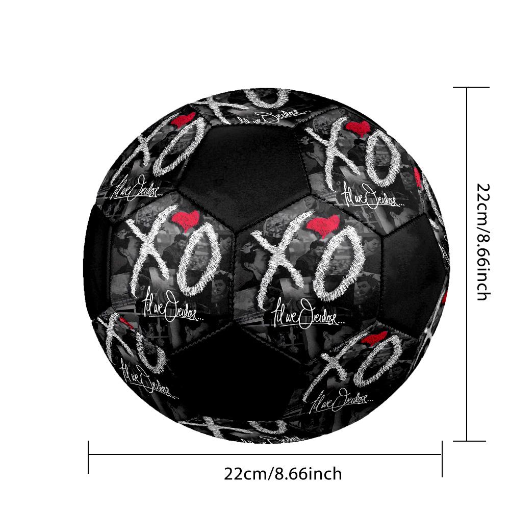 Pallone da Calcetto Indoor The Weeknd Colorato Per Tutte le Età Misura 5 Cucito a Macchina PVC Pronto per la Competizione Resistente Alta Rimbalzabilità