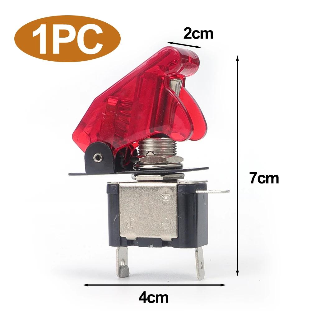 

Новый светодиодный переключатель модификации автомобиля ASW-07D 12 В 20 А, универсальные автомобильные переключатели управления с защитным чехлом, тумблерный переключатель красный