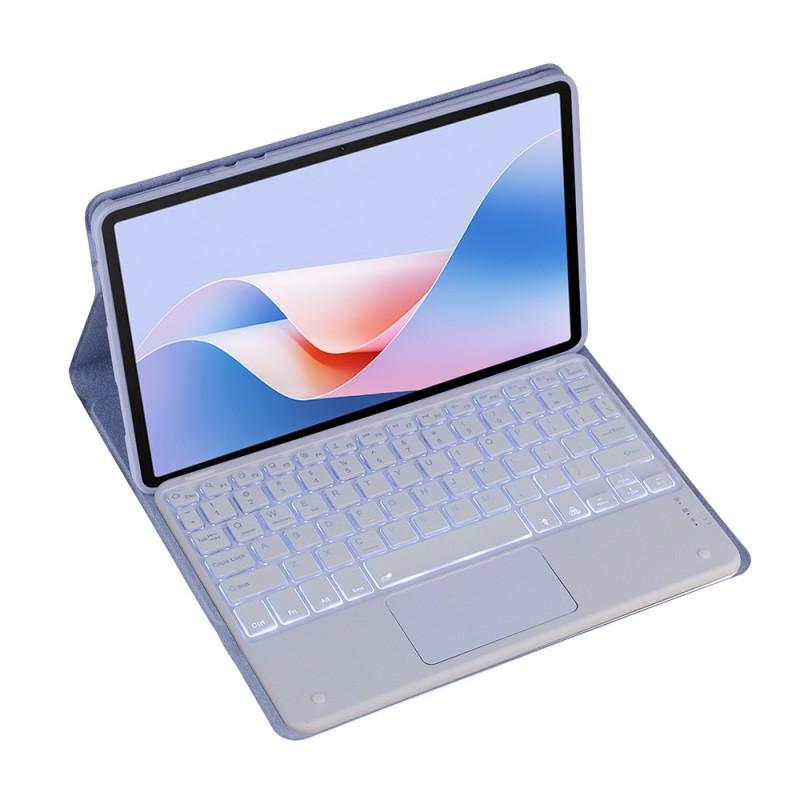11 Inch Tablet Keyboard Case With Backlit Bluetooth Pen Slot Stand A9 Plus PU Leather Flip Cover