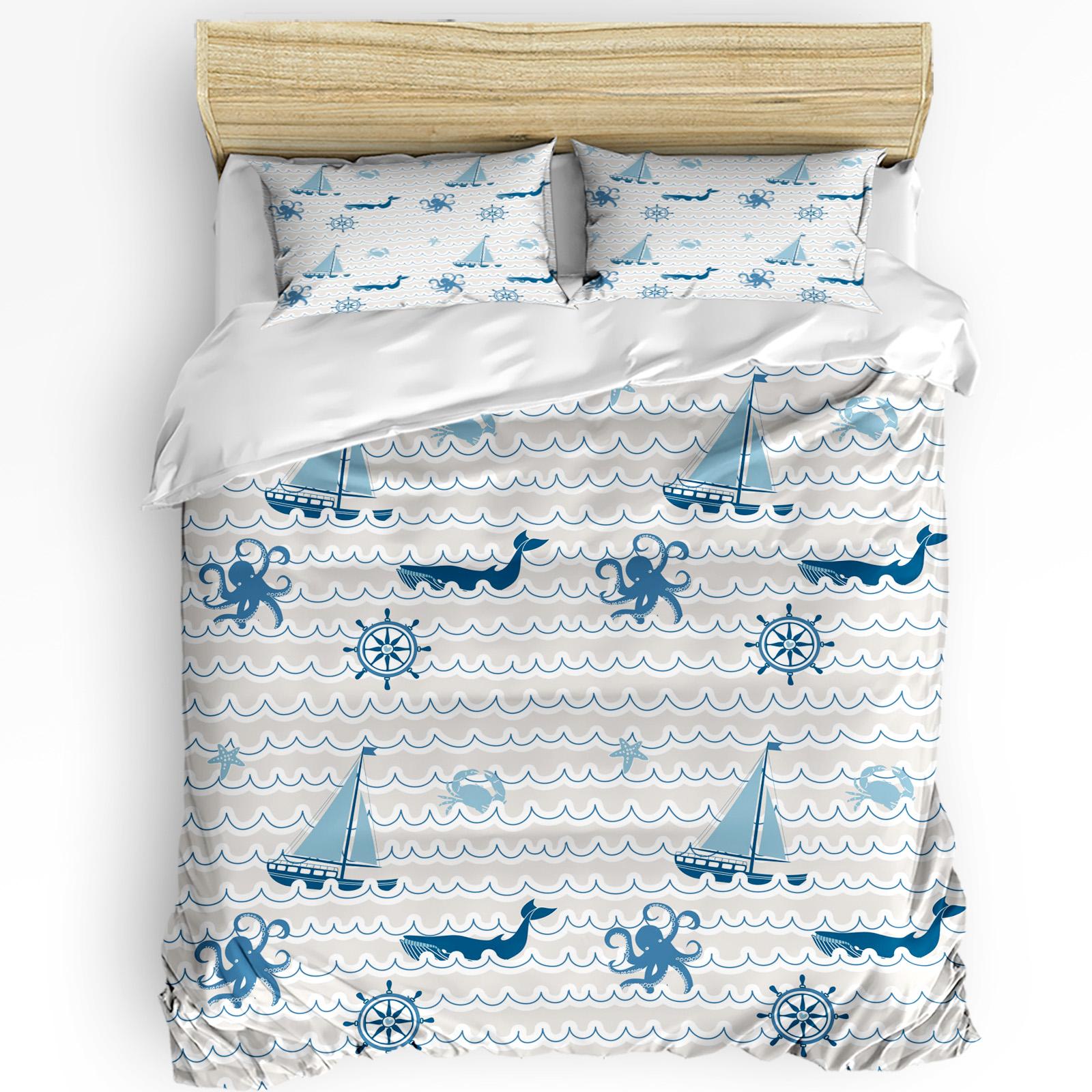 

Ктулху Монстр Осьминог Черно-белый Пододеяльник 3шт Комплект Постельного Белья Домашний Текстиль Покрывало Наволочки Комплект Постельного Белья Без Простыни EU single(135x200cm)