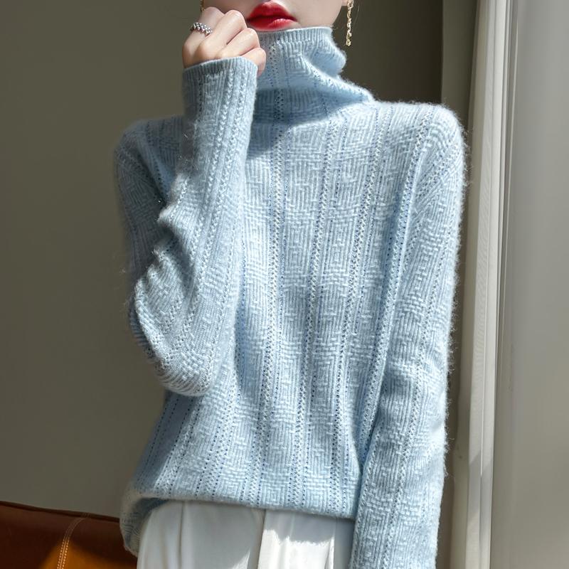 Kashmirgenser for kvinner Qinghe kashmir 30% kashmir 70% ull høst og vinter genser varm og moteriktig