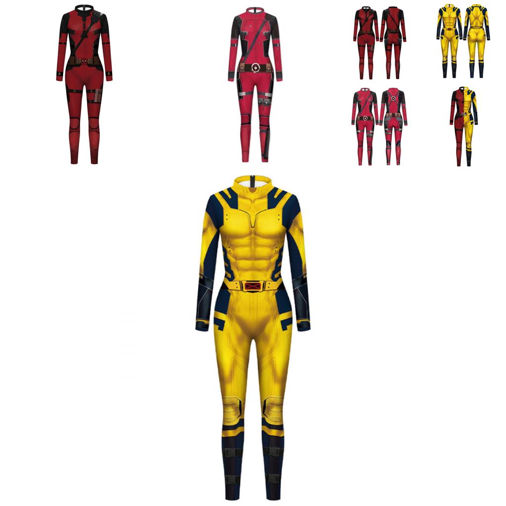 Marvel Deadpool And Wolverine Jumpsuit For Adults For Halloween Cosplay Events