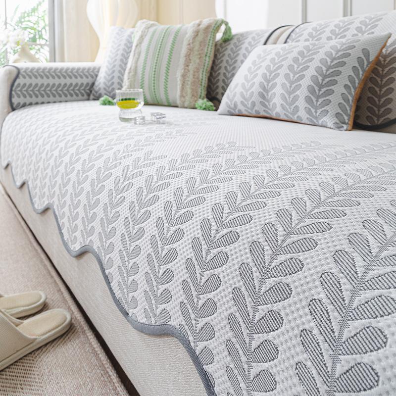 Summer  New Cool Doudou Sofa Cover One Piece Special-Shaped Straight Row Seat Cushion Summer Ice Silk Sofa Cushion