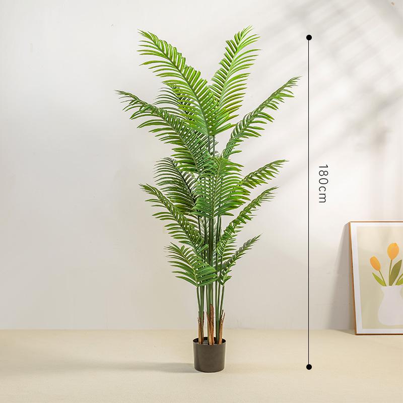Artificial Areca Palm Potted Tree Floor-standing Outdoor Palm Tree Home Living Room Decoration Artificial Plant Tree 100cm-200cm