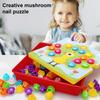 Farbabgleich Mosaik-Lochplatten-Spielset Knopfkunst-Spielzeug für Kleinkinder Sensorisches Frühes Lernen Pädagogisches Puzzle-Spielzeug für Alter 3+