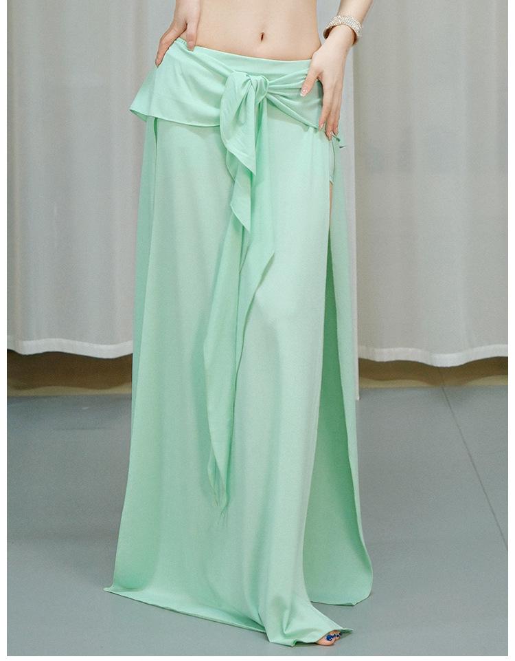 New Style Belly Dance Practice Skirt - Beginner Slimming Slit Long Skirt for Women