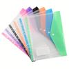 A4 High-Capacity Loose-Leaf File Bags with 11-Hole Binding Rings Expandable Button and Label Pockets, Suitable for School, Home, Office, Work