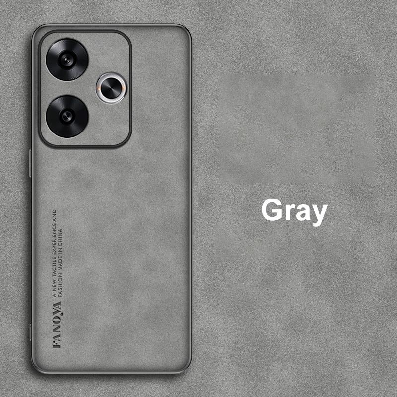 For Poco F6 Case Luxury PU Leather Phone Case For Xiaomi PocoF6 Redmi Turbo 3 5G Back Cover Matte Silicone Full Protection Coque