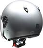 LEAD Jet STRAX SJ-4 Motorcycle Helmet, Silver, Big (Sizes 63-64cm)