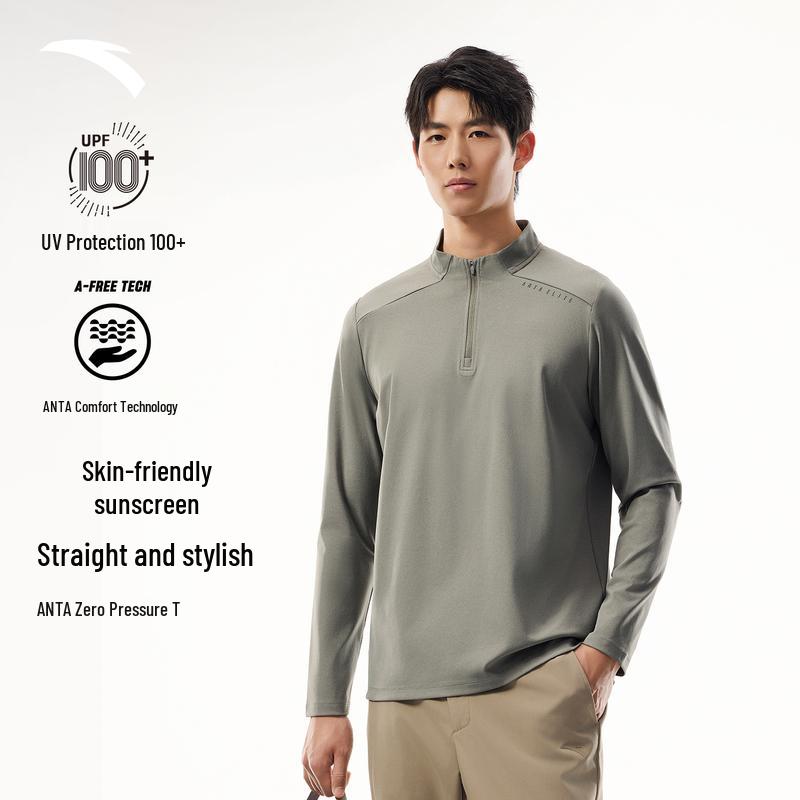 Anta Men's Half-Zip Zero Pressure Long-Sleeve T-shirt