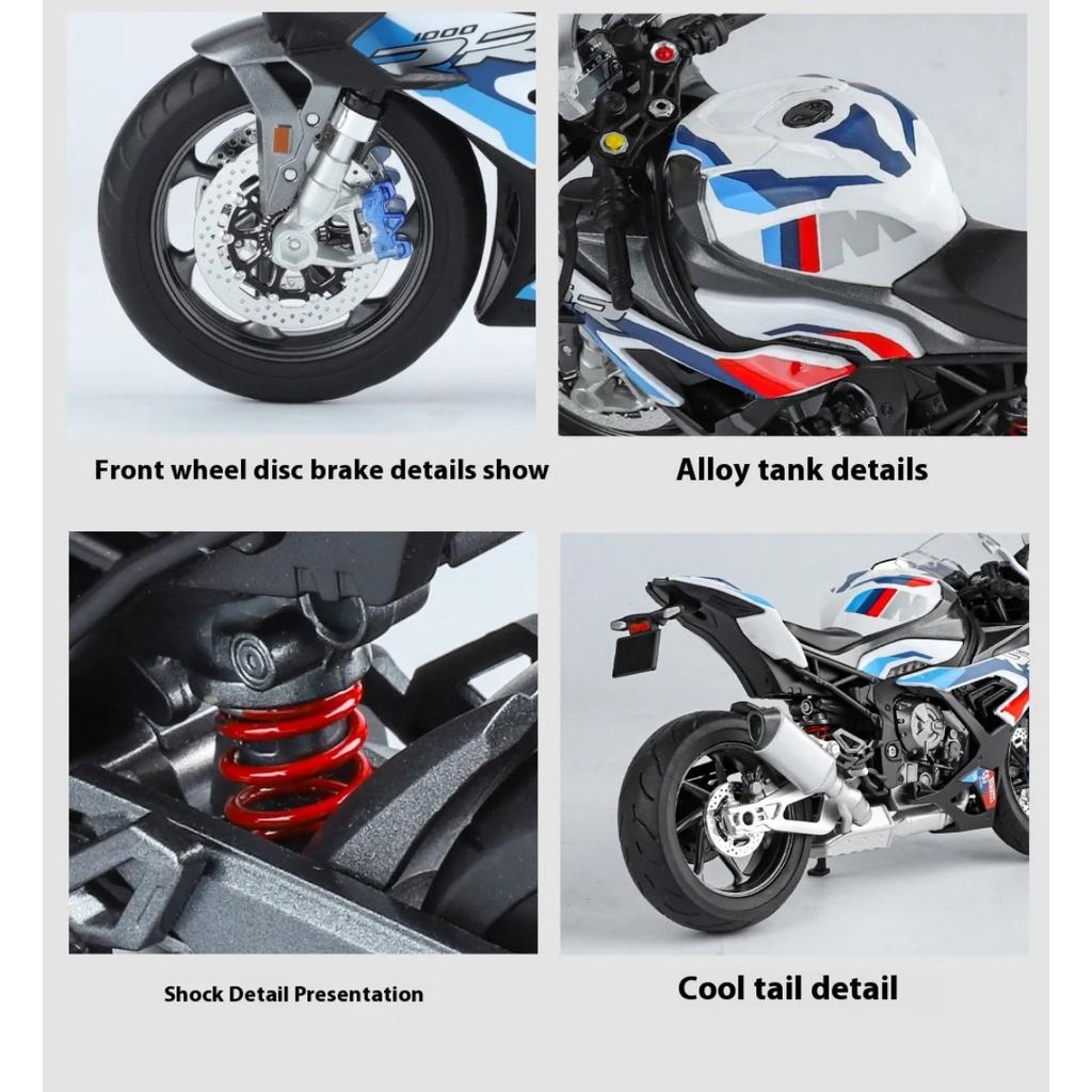 1/9 Scale BMW M1000RR S1000RR Racing Alloy Metal Diecast Motorcycle Model Simulation Hobby Collectibles Holiday Gifts for Boy Children
