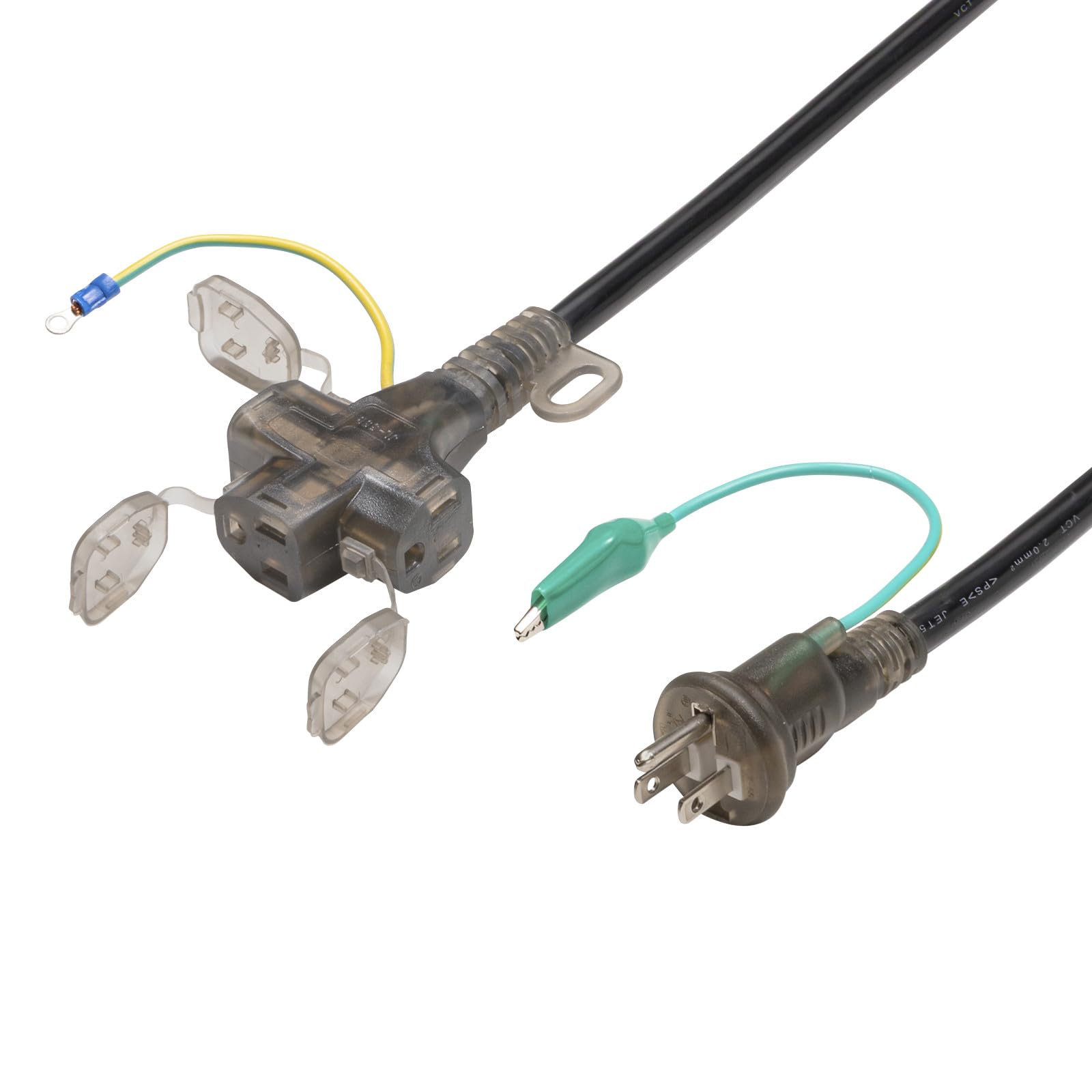 

Sanwa Supply Power Extension Cord with Earth Pin Folding Plug and Dustproof Cap (3 Outlets, 10m) TAP-EX36B-10