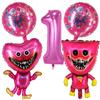 Game Huggy Wuggy Number Balloons Decoration Poppy Playtime Birthday Party Ballon Set Baby Shower Cartoon Round Foil Balloon