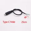 1Pcs USB Type C Micro  2/4 Pin Male / Female Wire Connector  Plug Socket DIY Repair Charging Power Supply Extension Cable Cords