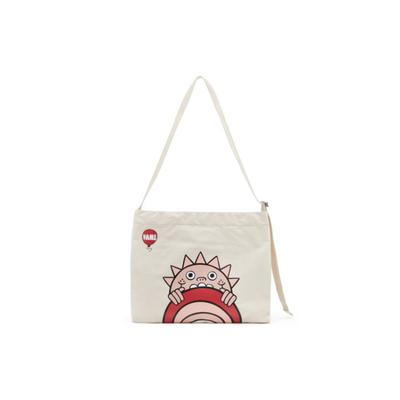 Red Eye Collaboration Cotton Shoulder Bag, Crossbody Bag Regular Unisex White Vans VN0A5H4WFS81