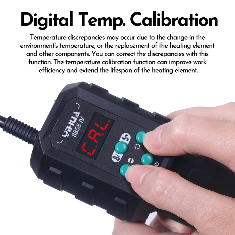 YIHUA Micro Hot Air Gun C/F Temp Adjusted 8858IV 700W Soldering Rework Welding Station LCD Digital Heat Gun BGA IC Solder Tools