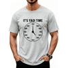 Its Yaoi Time Full Clock Dial Letter Print Cotton Tshirt Unisex Loose Fit Funny Fandom Meme Hip Hop Casual Daily Oversized Tops