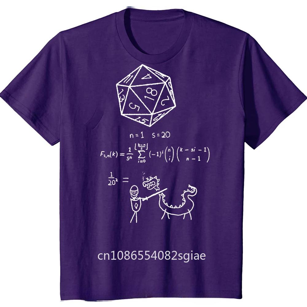 Novelty The Science of 20 Sided Dice T Shirts Graphic Cotton Streetwear Short Sleeve DND D20 Dungeon Gamer Dragon Dice T-shirt