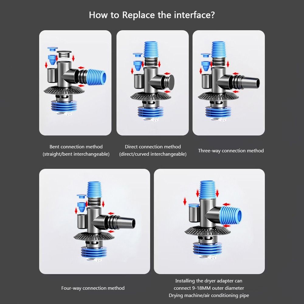 Useful Anti-odor Floor Drain Connector Multi Functional Multi-port Sewer Drain Connector Hose Adapter Washroom Accessories