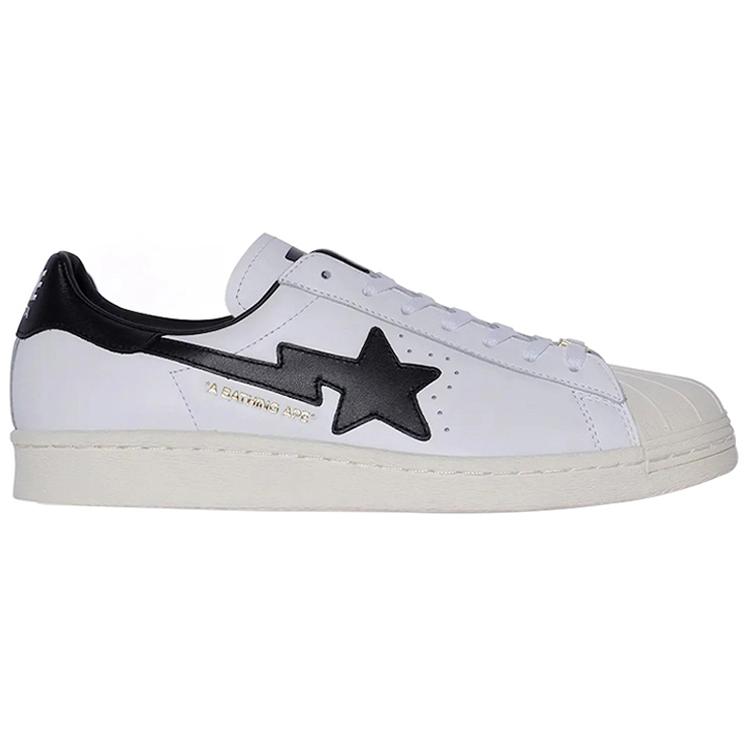 New Adidas Originals Superstar 80s Bape White Black