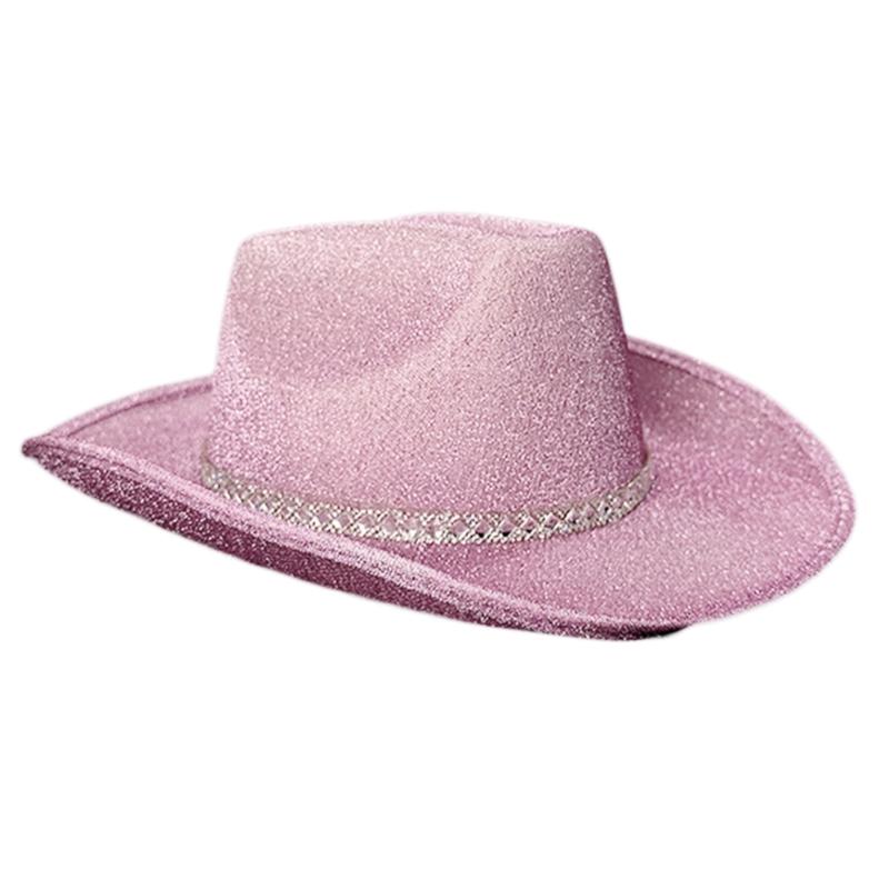 Glitter Cowboy Hat Fedora Cowgirl Hat Bachelorette Party Hat For Bridal Party Western Cowboy Hat Bachelorette Party Prop