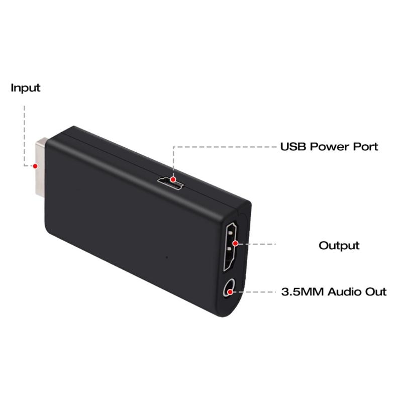 High Clear HDTV Converter Adapter With 3.5mm Port For Modern Monitors And TV Simple Installation