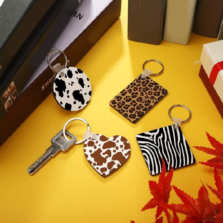 200Pieces Sublimation Blanks for DIY Keychain Craft Ornament with Tassel