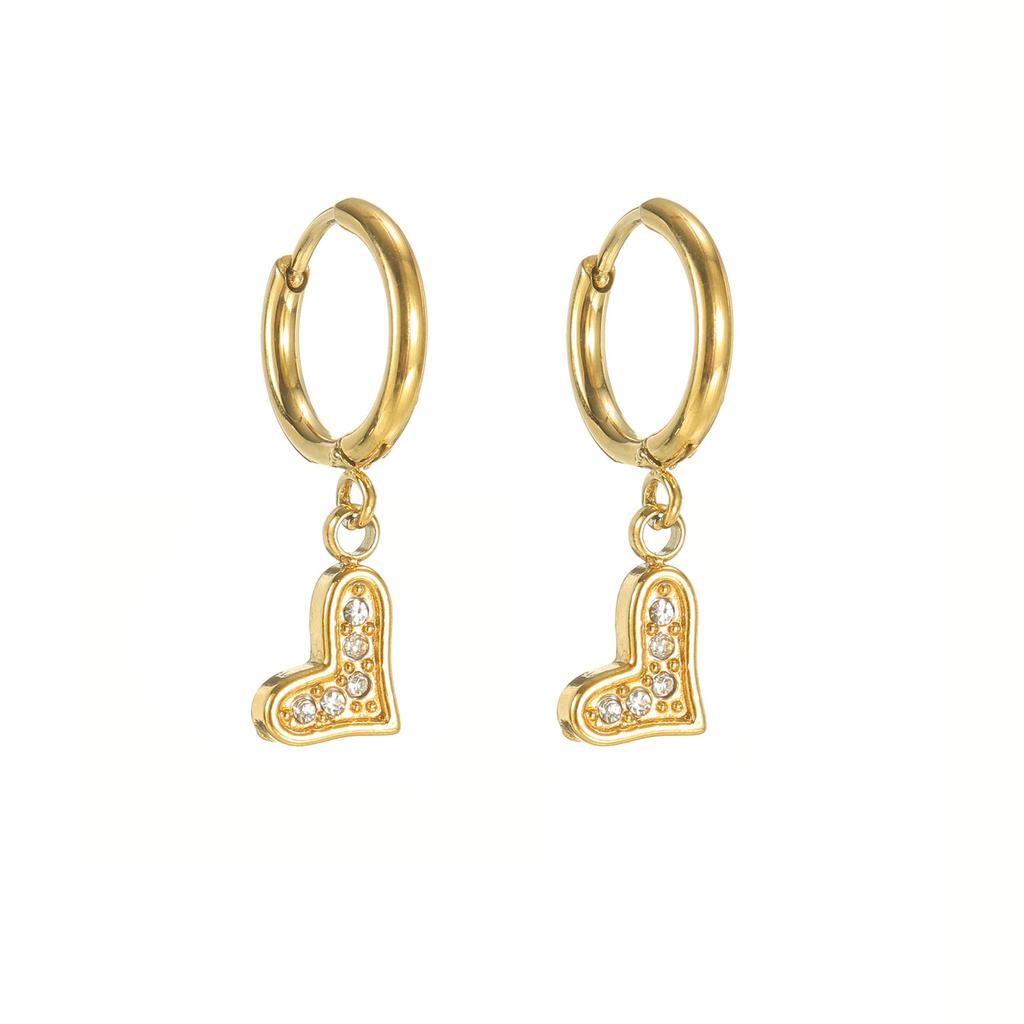 Atoztide Trendy Shiny Zircon Ocean Series Pendant Earring Women Stainless Steel Gold Color Multiple Styles Earring Jewelry Gift