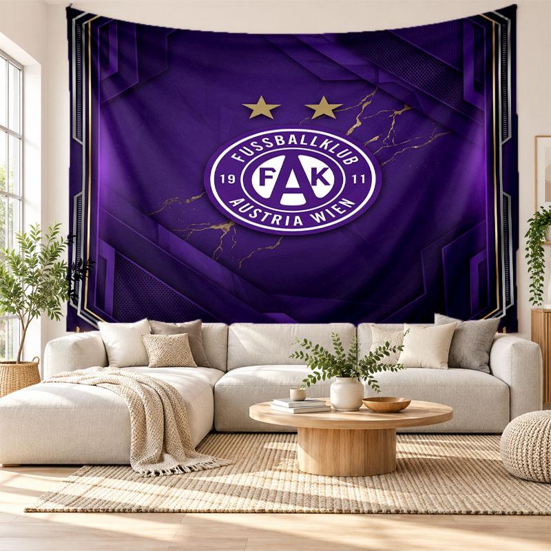 Austria Wien FC Wall Tapestry, Soft Fabric Wall Hanging, Decorative Backdrop For Bedroom Home Wall Art